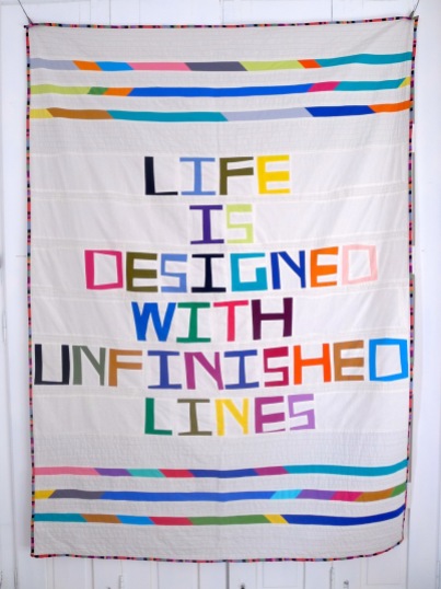 life is designed with unfinished lines